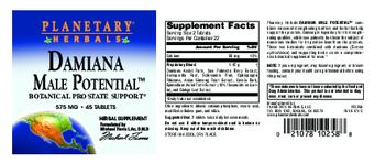 Planetary Herbals Damiana Male Potential - herbal supplement