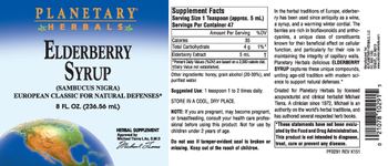 Planetary Herbals Elderberry Syrup - herbal supplement