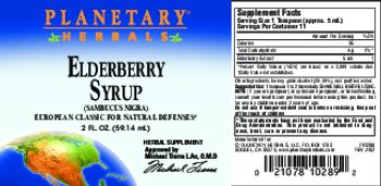 Planetary Herbals Elderberry Syrup - herbal supplement