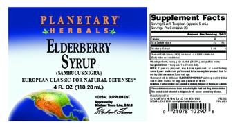 Planetary Herbals Elderberry Syrup - herbal supplement