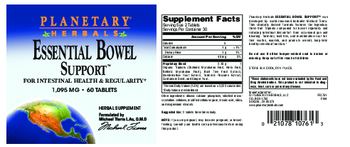 Planetary Herbals Essential Bowel Support - herbal supplement