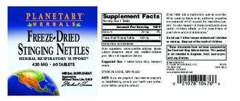 Planetary Herbals Freeze-Dried Stinging Nettles 420 mg - herbal supplement