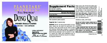 Planetary Herbals Full Spectrum Dong Quai 550 mg - herbal supplement