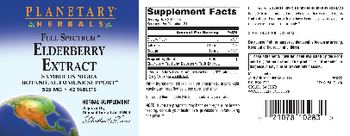 Planetary Herbals Full Spectrum Elderberry Extract 525 mg - herbal supplement