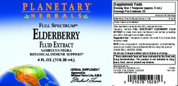 Planetary Herbals Full Spectrum Elderberry Fluid Extract - herbal supplement