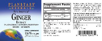 Planetary Herbals Full Spectrum Ginger Extract 350 mg - herbal supplement