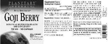 Planetary Herbals Full Spectrum Goji Berry 700 mg - herbal supplement
