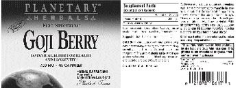 Planetary Herbals Full Spectrum Goji Berry 700 mg - herbal supplement