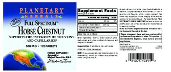 Planetary Herbals Full Spectrum Horse Chestnut 300 mg - herbal supplement