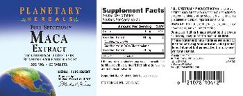 Planetary Herbals Full Spectrum Maca Extract 325 mg - herbal supplement