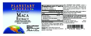 Planetary Herbals Full Spectrum Maca Extract - herbal supplement