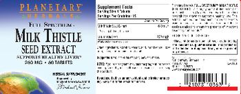 Planetary Herbals Full Spectrum Milk Thistle Seed Extract - herbal supplement