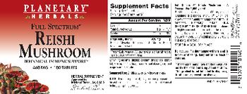 Planetary Herbals Full Spectrum Reishi Mushroom 460 mg - herbal supplement