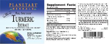 Planetary Herbals Full Spectrum Turmeric Extract 450 mg - herbal supplement
