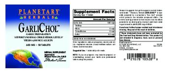 Planetary Herbals GarliChol 600 mg - herbal supplement