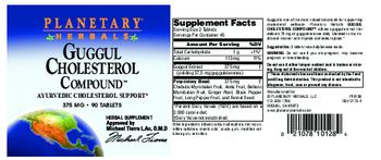 Planetary Herbals Guggul Cholesterol Compound 375 mg - herbal supplement