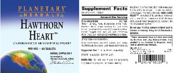 Planetary Herbals Hawthorn Heart 900 mg - herbal supplement
