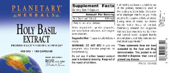 Planetary Herbals Holy Basil Extract 450 mg - herbal supplement