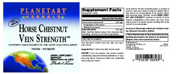 Planetary Herbals Horse Chestnut Vein Strength 705 mg - herbal supplement
