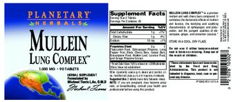 Planetary Herbals Mullein Lung Complex 1,000 mg - herbal supplement