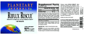 Planetary Herbals Reflux Rescue - herbal supplement