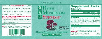 Planetary Herbals Reishi Mushroom Supreme 650 mg - herbal supplement