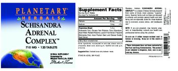 Planetary Herbals Schisandra Adrenal Complex - herbal supplement