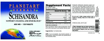 Planetary Herbals Schisandra - herbal supplement