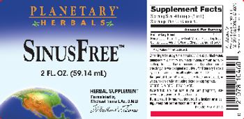 Planetary Herbals SinusFree - herbal supplement