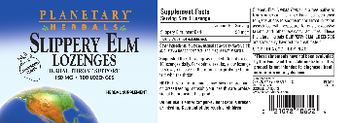 Planetary Herbals Slippery Elm Lozenges 150 mg Strawberry Flavor - herbal supplement