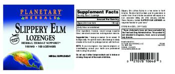 Planetary Herbals Slippery Elm Lozenges 150 mg Tangerine Flavor - herbal supplement