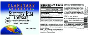 Planetary Herbals Slippery Elm Lozenges 200 mg Tangerine Flavor - herbal supplement