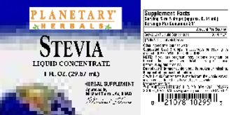 Planetary Herbals Stevia Liquid Concentrate - herbal supplement