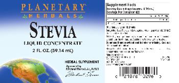 Planetary Herbals Stevia Liquid Concentrate - herbal supplement