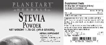 Planetary Herbals Stevia Powder - herbal supplement