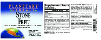Planetary Herbals Stone Free - herbal supplement