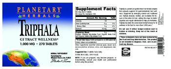 Planetary Herbals Triphala 1,000 mg - herbal supplement