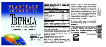 Planetary Herbals Triphala 1,000 mg - herbal supplement