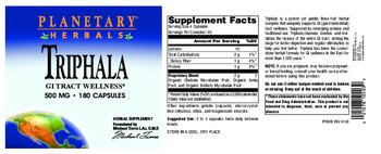 Planetary Herbals Triphala 500 mg - herbal supplement