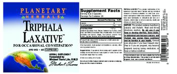 Planetary Herbals Triphala Laxative 690 mg - herbal supplement