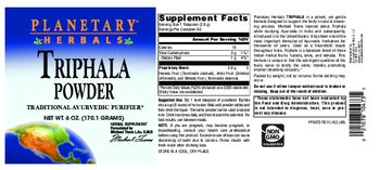 Planetary Herbals Triphala Powder - herbal supplement