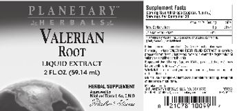 Planetary Herbals Valerian Root Liquid Extract - herbal supplement