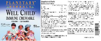 Planetary Herbals Well Child Immune Chewable - herbal supplement