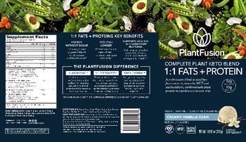 PlantFusion Complete Plant Keto Blend 1:1 Fats + Protein Creamy Vanilla Bean - supplement