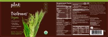 Plnt BioGreens Organic - supplement