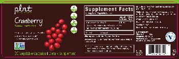 Plnt Cranberry - supplement