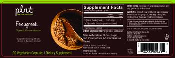 Plnt Fenugreek - supplement