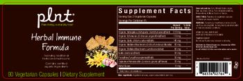 Plnt Herbal Immune Formula - supplement