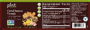 Plnt Herbal Immune Formula - supplement