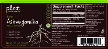 Plnt Liquid Ashwagandha - liquid supplement